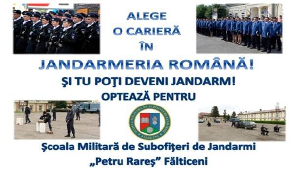 Caravana de recrutare a Jandarmeriei Române ajunge în Botoşani