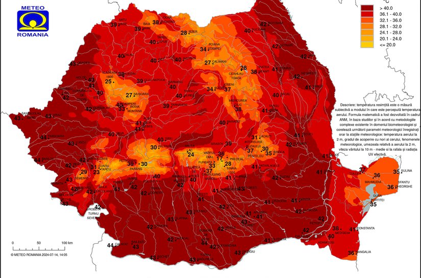 Aer de foc: se resimt și 50 de grade Celsius în România. Șefa meteorologilor anunță urgia temperaturilor