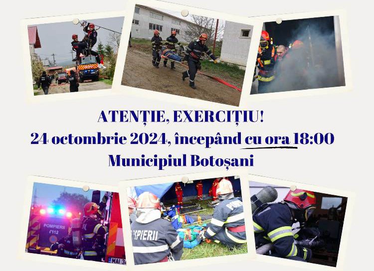 EXERCIȚIU: intervenție în cazul unei explozii urmată de incendiu la o fabrică de alcool din municipiul Botoșani