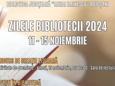 „Zilele Bibliotecii Județene „Mihai Eminescu” …