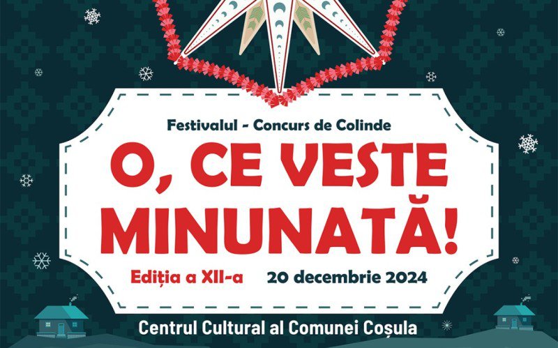 O nouă ediție a Festivalului-Concurs de Colinde „O, ce veste minunată”