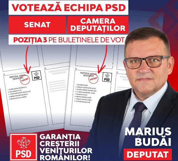 Deputatul Marius Budăi spune că prezența PSD în viitorul guvern este garanția finalizării Autostrăzii Moldovei până în județul Botoșani