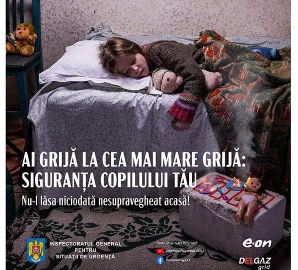 Aveți grijă de copiii dumneavoastră! Nu îi lăsați singuri în locuință cu sobele aprinse!