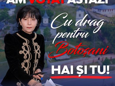 Doina Federovici: Am votat astăzi …