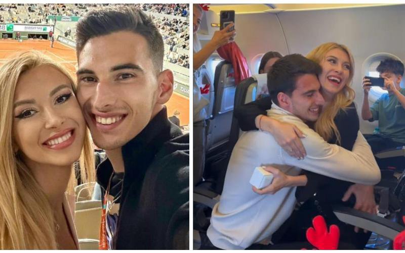 Andreea Bălan a fost cerută de soție de Victor Cornea, în avion. Momentul emoționant când vedeta a spus „DA!”