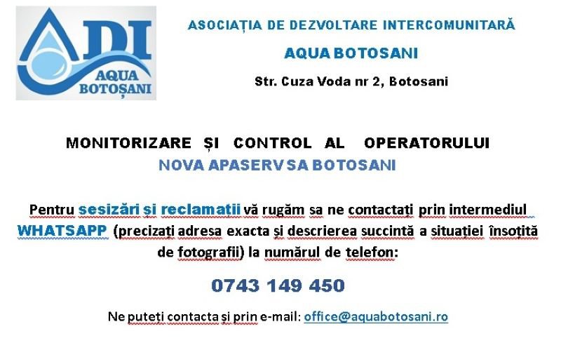 Număr de WhatsApp creat pentru utilizatorii serviciilor de apă și canalizare unde pot semnala problemele și avariile