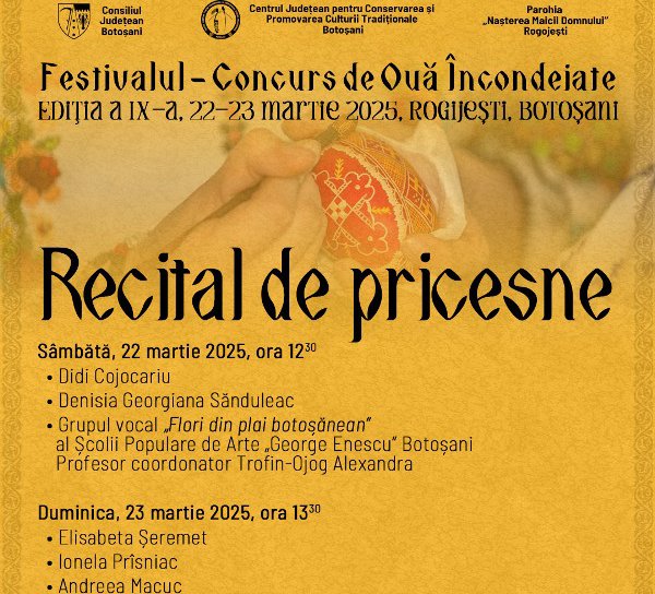 Festivalul - Concurs de Ouă Încondeiate la Rogojești, Botoșani